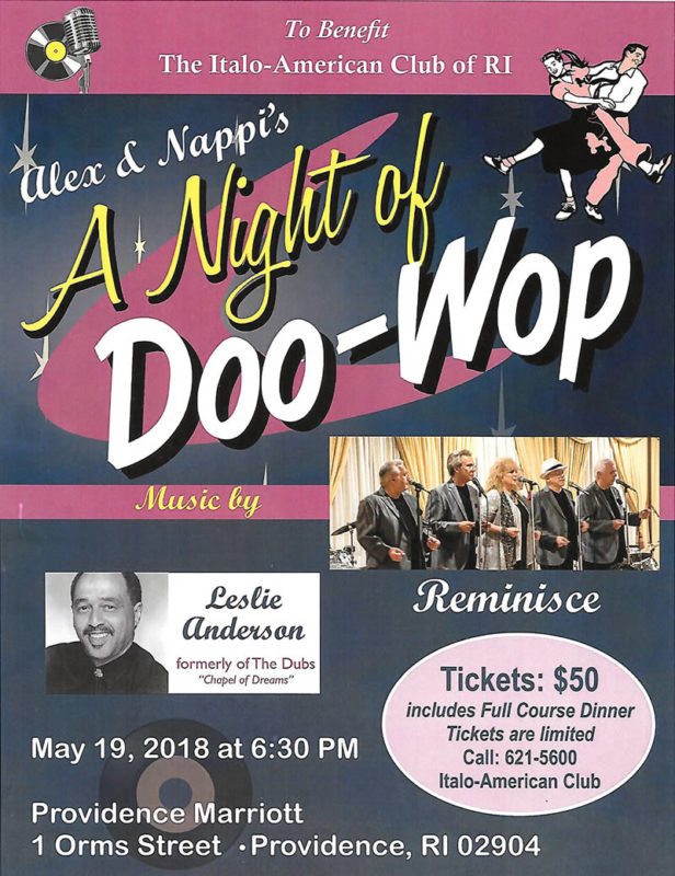 Alex & Nappi's Doo-Wop – Saturday, May 19, 2018