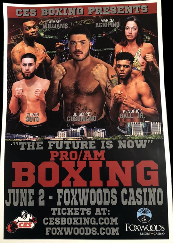 Championship boxing featuring Juiseppe Cusumano from Sicily. 
