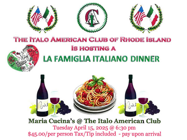 La Famiglia Italian Dinner - April 15, 2025