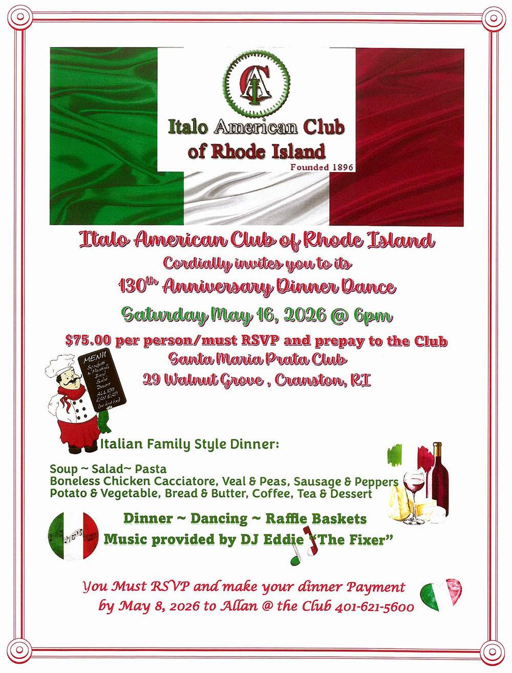 130th Anniversary Dinner Dance | May 16, 2026